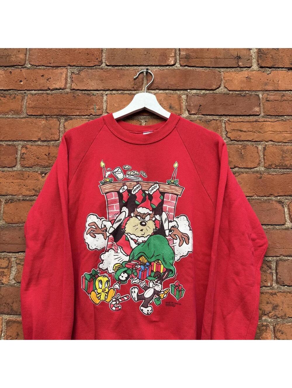 vintage Taz looney tunes Christmas sweatshirt 1993 fits M